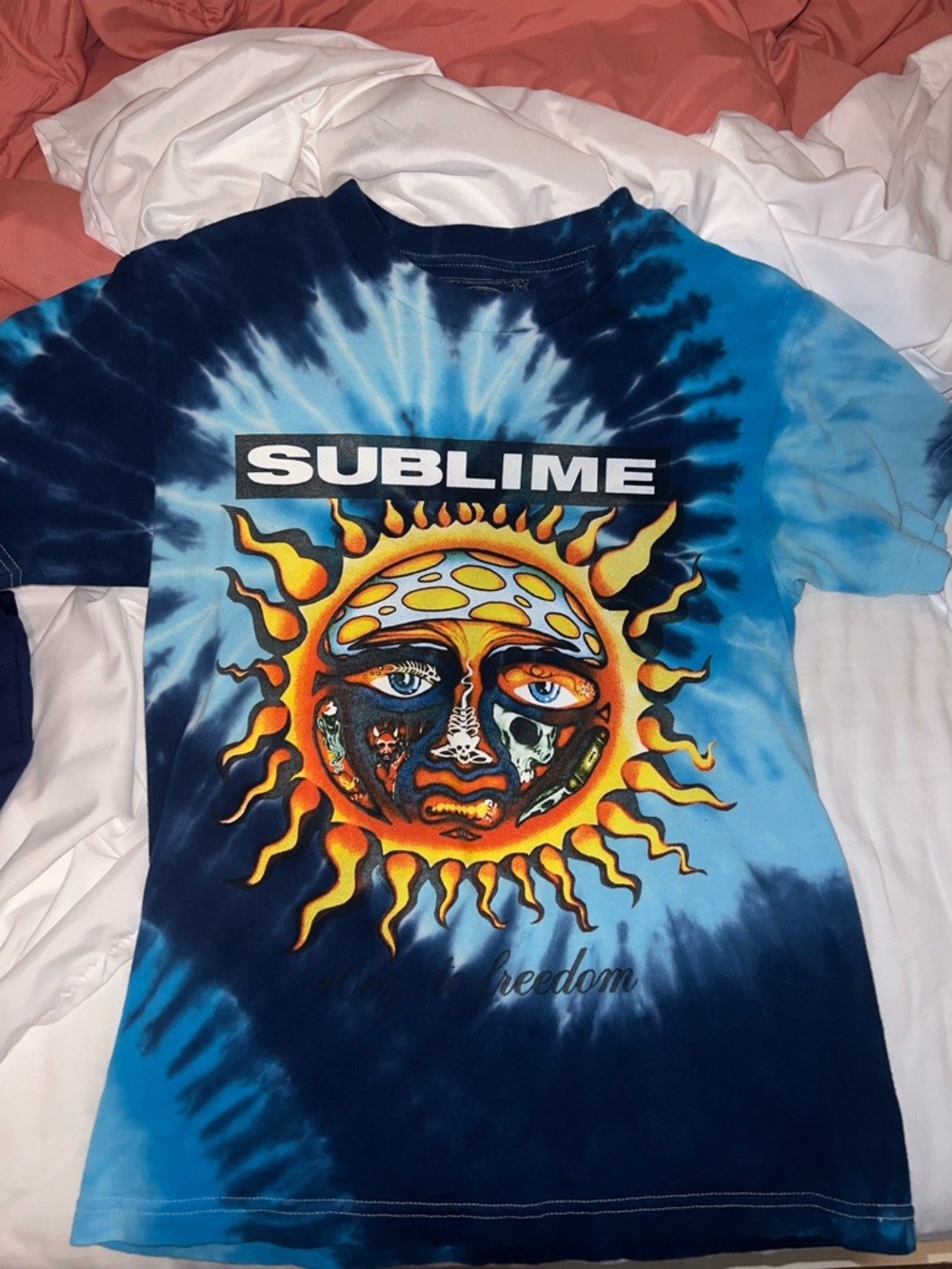 Sublime Tie-Dye Sun Graphic Tee - Blue & Orange
